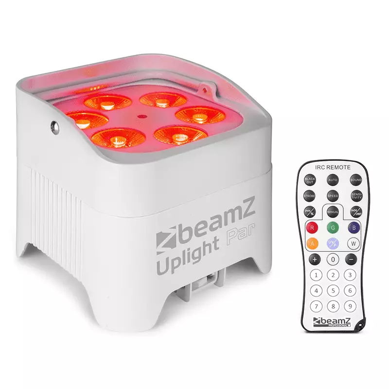 BeamZ BBP96SW LED Battery Uplight PAR IP20 6X 12W Rgbawuv