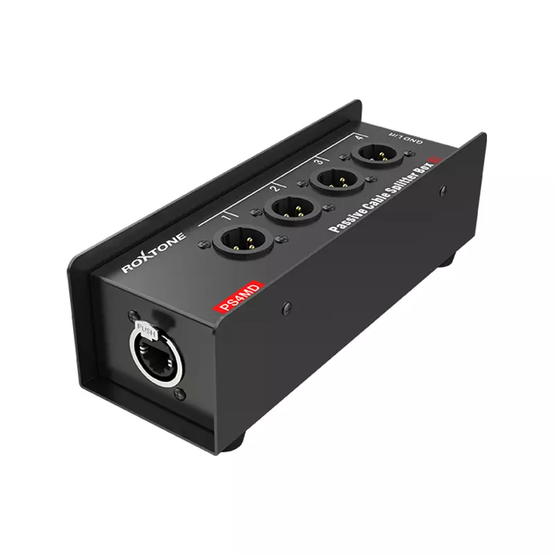 Roxtone CAT Snake Splitter BOX 4X XLR MALE Ethercon RJ45